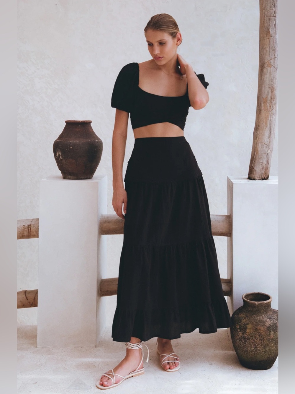 Baliln Black Casablanca Voluminous Skirt, size XL
